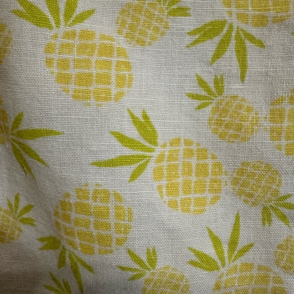 J Crew Pineapple Print Linen/Cotton Blouse - Picture 4 of 5